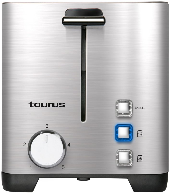 Taurus 850W 2 Slice Brushed Stainless Steel Toaster — image 1