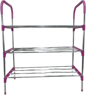 Nordic Wind Pink Cross 3 Tier 12 Shoe Steel Rack — image 1