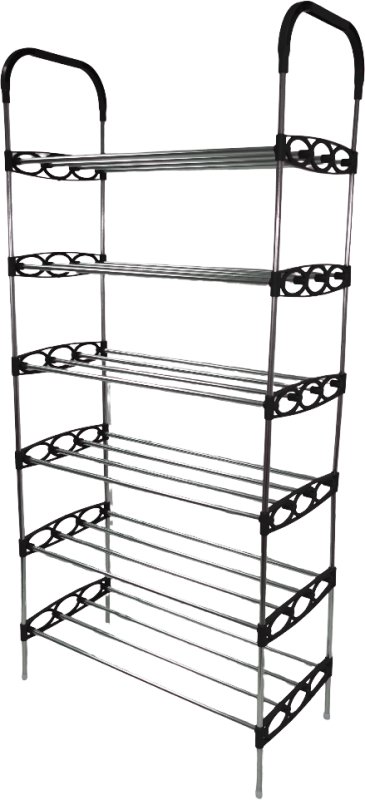 Nordic Wind Black 6 Tier 18 Shoe Steel Rack — image 1