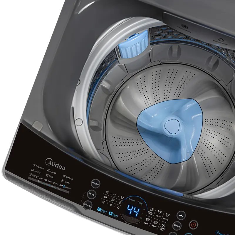 Midea 11kg Top Load Washing Machine Titanium — image 1