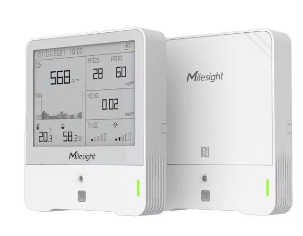Milesight Indoor Ambience Monitor - Temp, Humidity, PIR, Light, TVOC, CO2, Barometric, PM2.5/10 — image 1