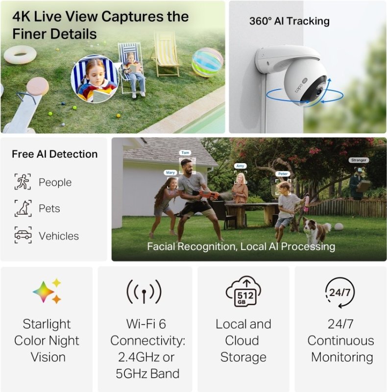 TP Link Outdoor Pan or Tilt Security Wi-F Camera — image 1