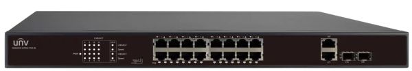 UNV - 16 Port PoE Switch, supports EXTEND Mode up to 250M — image 1