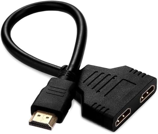 UniQue Male HDMI To Female Dual HDMI Splitter Adapter — image 1