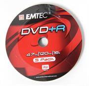 Emtec DVD Plus R 16x Speed 5pk Non Printable — image 1