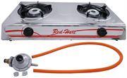 Casey Red 2 Plate Stainless Steel Gas Stove — image 1