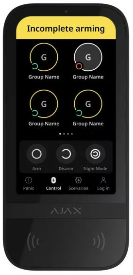 AJAX Security - Black Wireless Keypad Touch Screen | AJAX-KP-TS-B — image 2