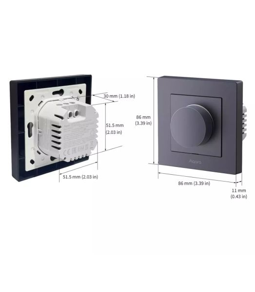Aqara Dimmer Switch H2 EU 2 in 1 With Neutral & No Neutral (Grey) | AQ-CTRL-DIM-SW-WALL-G — image 3