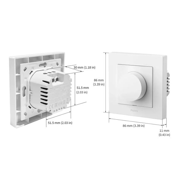 Aqara Dimmer Switch H2 EU 2 in 1 With Neutral & No Neutral (White)  | AQ-CTRL-DIM-SW-WALL-W — image 3