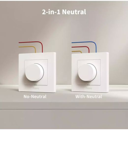Aqara Dimmer Switch H2 EU 2 in 1 With Neutral & No Neutral (White)  | AQ-CTRL-DIM-SW-WALL-W — image 7