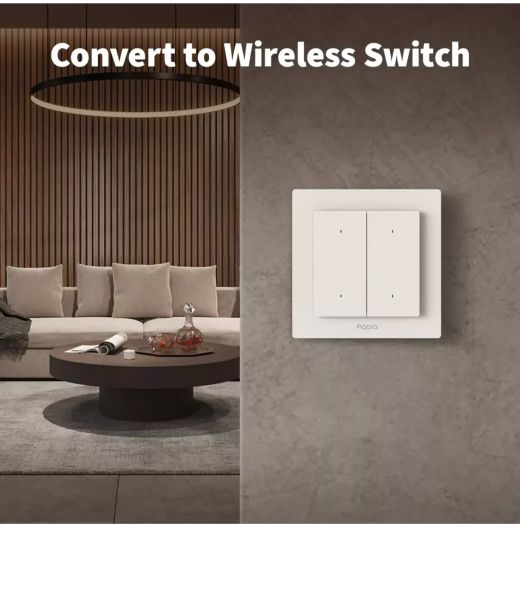 Aqara Light Switch H2 EU - 2 in 1 With Neutral & No Neutral (2 Buttons, 1 Channel) | AQ-CTRL-SW2-WALL — image 3