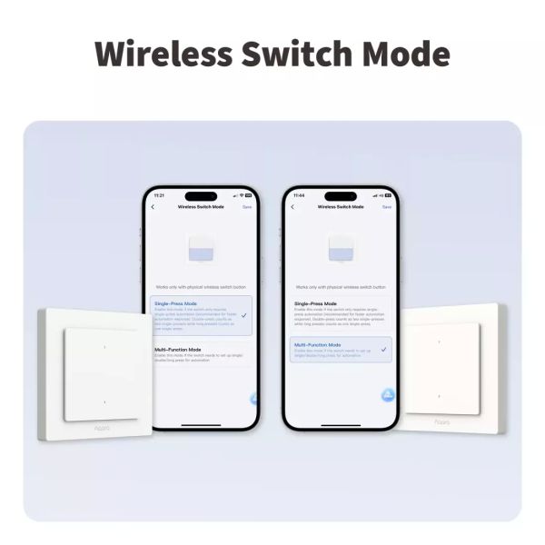 Aqara Light Switch H2 EU - 2 in 1 With Neutral & No Neutral (2 Buttons, 1 Channel) | AQ-CTRL-SW2-WALL — image 6
