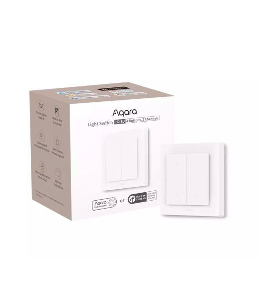 Aqara Light Switch H2 EU - 2 in 1 With Neutral & No Neutral (4 Buttons, 2 Channels) | AQ-CTRL-SW4-WALL — image 2