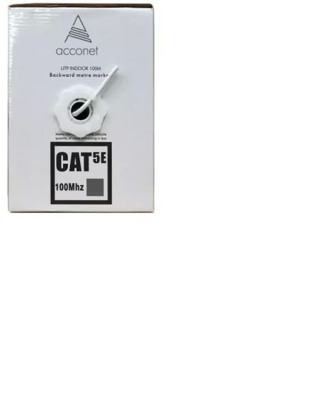 Acconet CAT5e Indoor Ethernet Cable 100m White Solid Copper UTP Pull Box | CAT5-100-SC — image 2