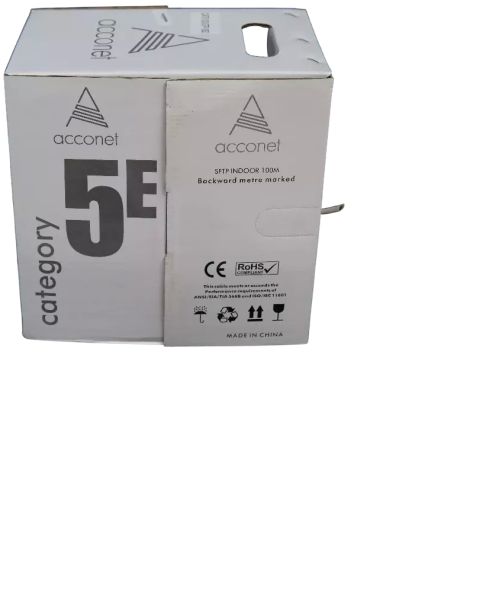 Acconet CAT5e Indoor Ethernet Cable 100m White CCA STP Pull Box | CAT5-100-SC-STP — image 2