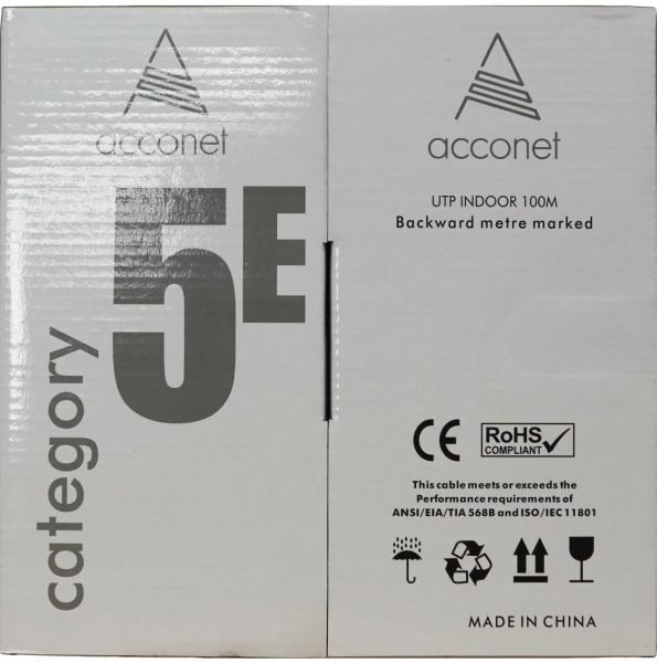 Acconet CAT5e Indoor Ethernet Cable 100m White CCA UTP Pull Box | CAT5-100 — image 3