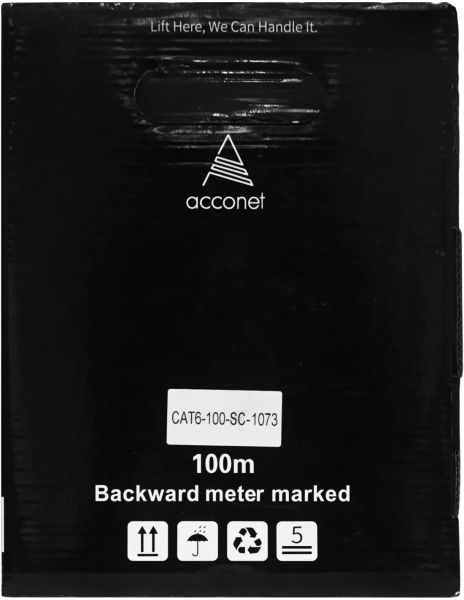Acconet CAT6 Indoor Ethernet Cable 100m White Solid Copper UTP Pull Box | CAT6-100-SC — image 4