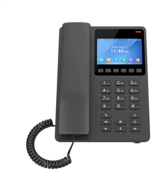 Grandstream 2 Line 3.5'' Color LCD WiFi 6 Hotel Phone Black | GHP631W — image 4