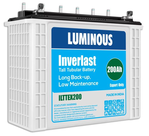 Luminous - Inverlast, 12V - 200Ah Tubular Battery — image 2