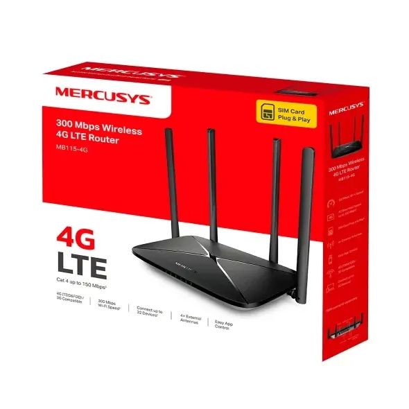Mercusys N300 Wi-Fi 4G LTE Router | MB115-4G — image 4