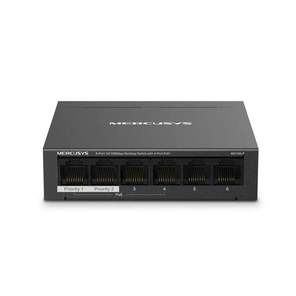 Mercusy 6-Port 10/100 Mbps Desktop Switch with 4-Port PoE+ | MS106LP — image 2