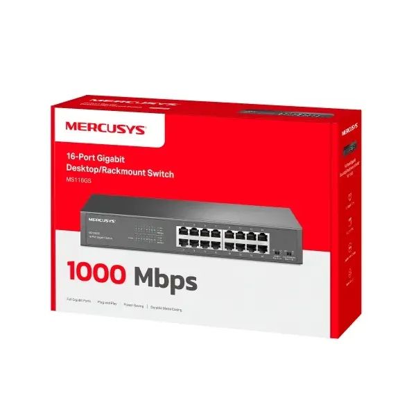 Mercusy 16-Port Gigabit Desktop/Rackmount Switch | MS116GS — image 4