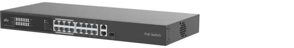 UNV - 16x Fast Ethernet PoE Ethernet Port Switch, 2x Gigabit port, 1x SFP port — image 2