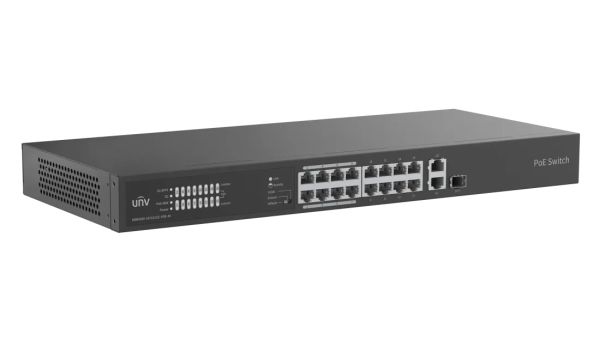 UNV - 16x Fast Ethernet PoE Ethernet Port Switch, 2x Gigabit port, 1x SFP port — image 3