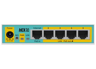 MikroTik hEX PoE Lite 5 Port Ethernet 4 PoE Router — image 1