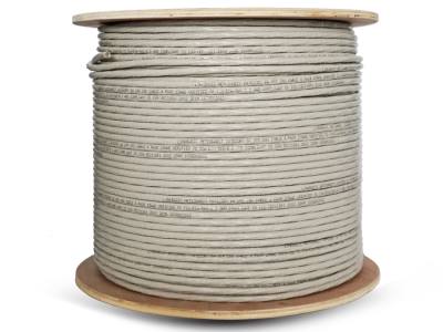Linkbasic 305m Drum Cat6a Solid Grey UTP Cable — image 1