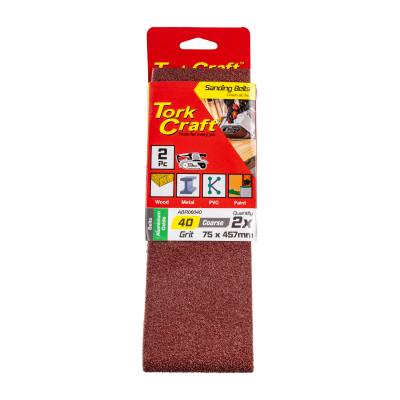 SANDING BELT 75 X 457MM 40GRIT 2/PACK — image 1