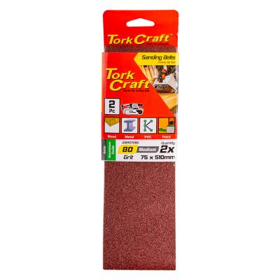 SANDING BELT 75 X 510MM 80GRIT 2/PACK — image 1