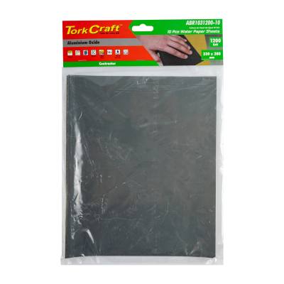 WATER PAPER 230 X 280MM 1200 GRITWET & DRY 10 PER PACK STD — image 1