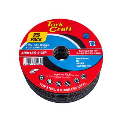 CUTTING DISC STEEL & SS 115 x 1.0 x 22.2 MM 25 PACK — image 1
