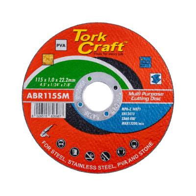 CUTTING DISC MULTI PURPOSE 115 x1.0 x 22.2mm FOR STEEL SS PVA STONE — image 1