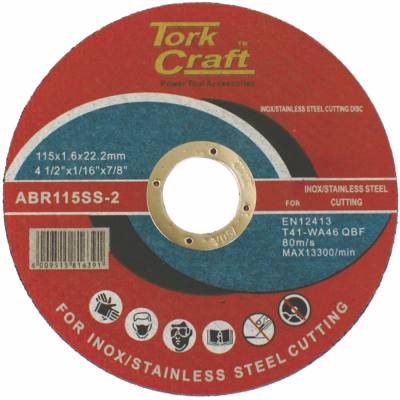 CUTTING DISC STAINLESS STEEL 115 x 1.6 x 22.22MM — image 1