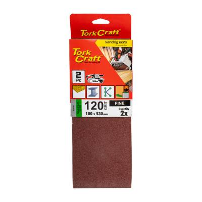 SANDING BELT 100 X 530MM 120GRIT 2/PACK — image 1