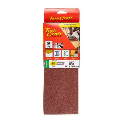 SANDING BELT 100 X 560MM 80GRIT 2/PACK — image 1