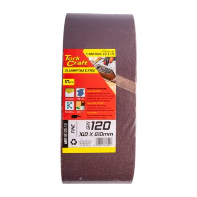 SANDING BELT 100 X 610MM 120GRIT 10/PACK — image 1