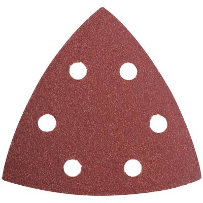 SANDING TRIANGLE SHEET 60GRIT 94X94X94MM 5/PACK W/HOLES HOOK & LOOP — image 1
