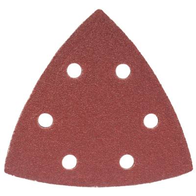 SANDING TRIANGLE SHEET 80GRIT 94X94X94MM 5/PACK W/HOLES HOOK & LOOP — image 1