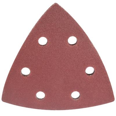 SANDING TRIANGLE SHEET 120GRIT 94X94X94MM 5/PACK W/HOLES HOOK & LOOP — image 1