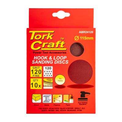 SANDING DISC 115MM 120 GRIT 10/PACK HOOK AND LOOP — image 1