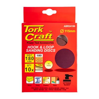 SANDING DISC 115MM 180 GRIT 10/PACK HOOK AND LOOP — image 1