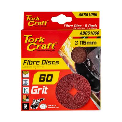 FIBRE DISC 115MM 60 GRIT 5/PACK — image 1