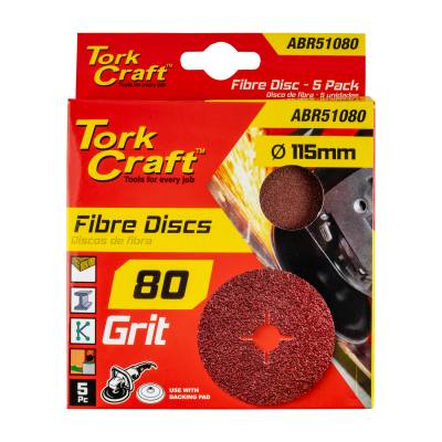FIBRE DISC 115MM 80 GRIT 5/PACK — image 1