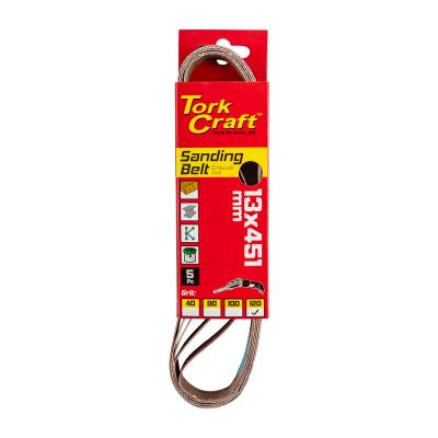 POWERFILE SANDING BELT 13 X 451MM 120 GRIT 5/PK — image 1