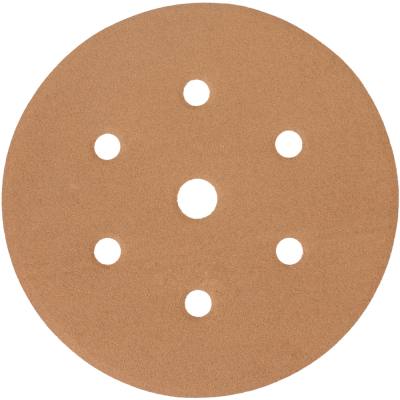 GOLD DISC (50 PIECES) 500GRIT 150MM X 6+1 HOLES HOOK AND LOOP — image 1