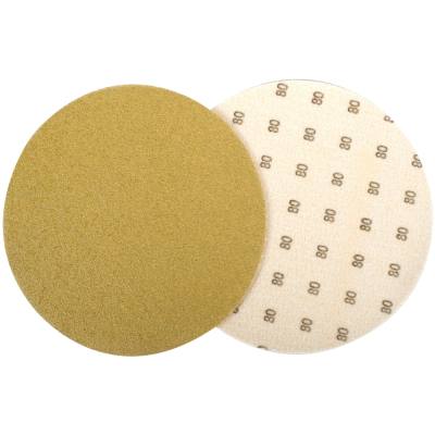 GOLD DISC (50 PIECES) 80 GRIT 150MM WITHOUT HOLE HOOK AND LOOP — image 1