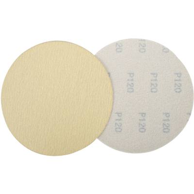 GOLD DISC (50 PIECES) 120 GRIT 150MM WITHOUT HOLE HOOK AND LOOP — image 1